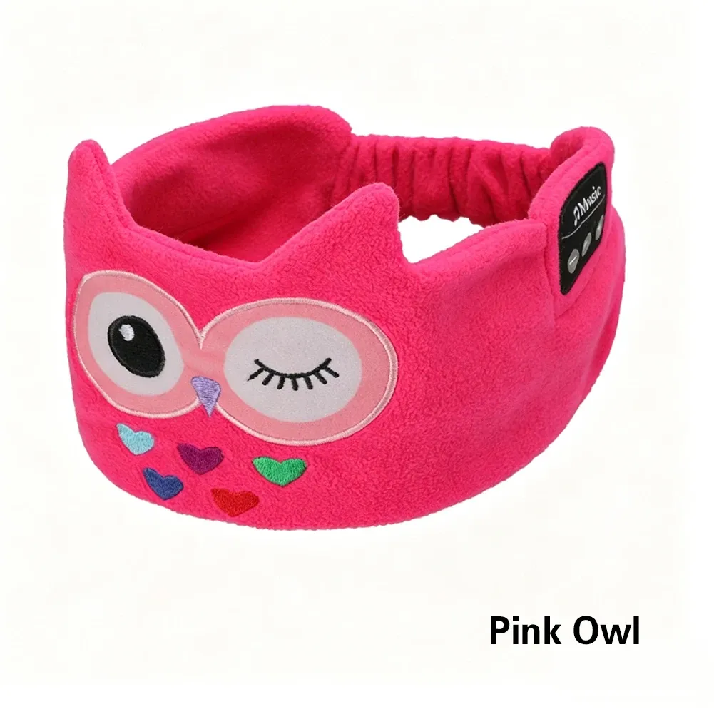 Écouteurs sans fil pour enfants avec masque de sommeil, casque Bluetooth, ensemble sauna Vpig, bandeau de sauna pour dormir, motif animal de dessin animé 18