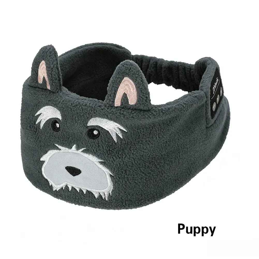 Écouteurs sans fil pour enfants avec masque de sommeil, casque Bluetooth, ensemble sauna Vpig, bandeau de sauna pour dormir, motif animal de dessin animé 16