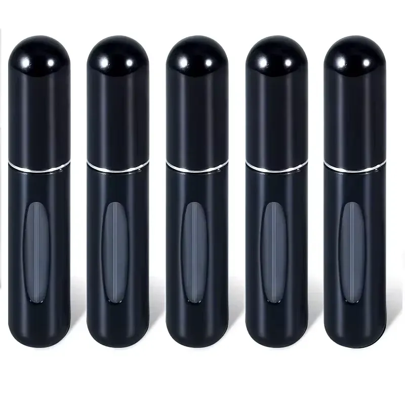 Mini flacon de parfum rechargeable de 5 ml avec vaporisateur, pompe et contenant cosmétique, format voyage, lot de 5 11