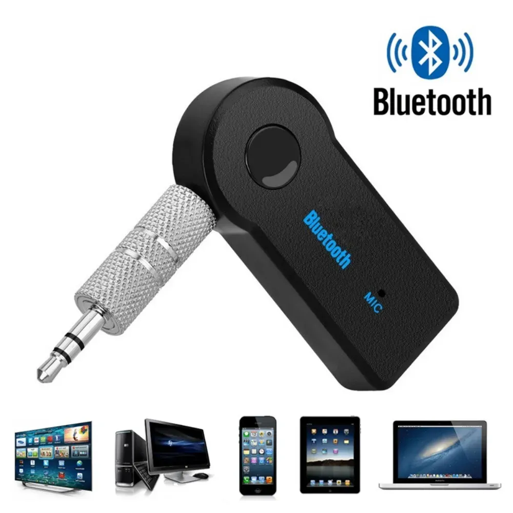 Récepteur Bluetooth 5.0 2 en 1 avec adaptateur AUX 3,5 mm pour voiture, mains libres avec micro 2