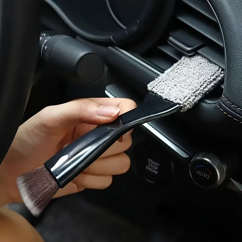 Brosse de nettoyage pour grilles d'aération de climatisation, outil de détailing intérieur automobile - Image 1