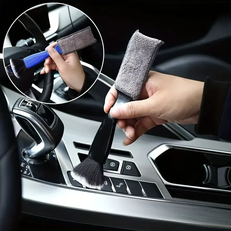 Brosse de nettoyage pour grilles d'aération de climatisation, outil de détailing intérieur automobile 4