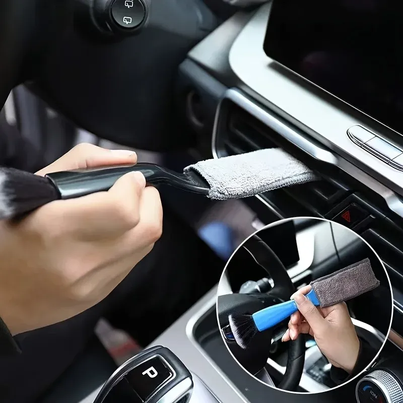 Brosse de nettoyage intérieur de voiture, finition soignée