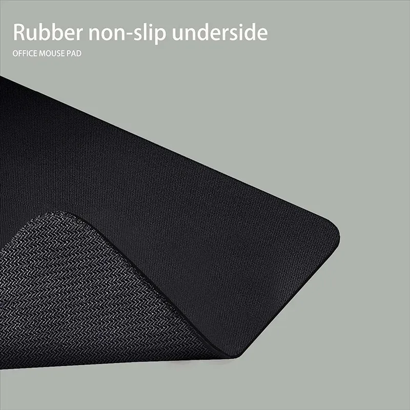 Tapis de souris gaming Esports universel pour ordinateur de bureau et portable, design épuré, noir, base en caoutchouc antidérapante, format compact 6