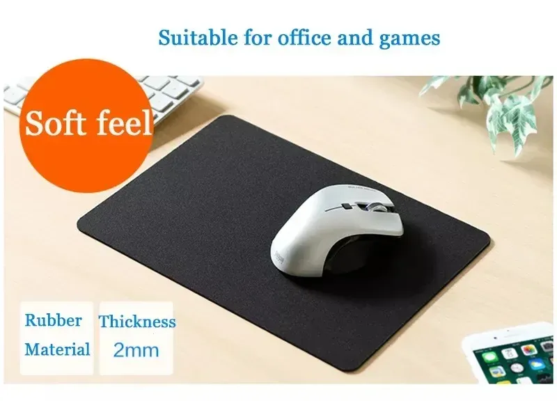 Tapis de souris compact pour bureau et ordinateur portable