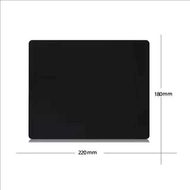 Tapis de souris gaming Esports universel pour ordinateur de bureau et portable, design épuré, noir, base en caoutchouc antidérapante, format compact 7