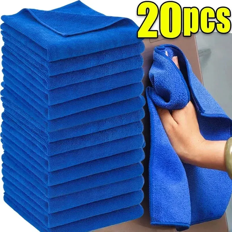 Serviette de nettoyage en microfibre 30 x 60 cm - Chiffon absorbant, sans peluches ni rayures, pour le lavage de voiture et l'entretien domestique - Image 1