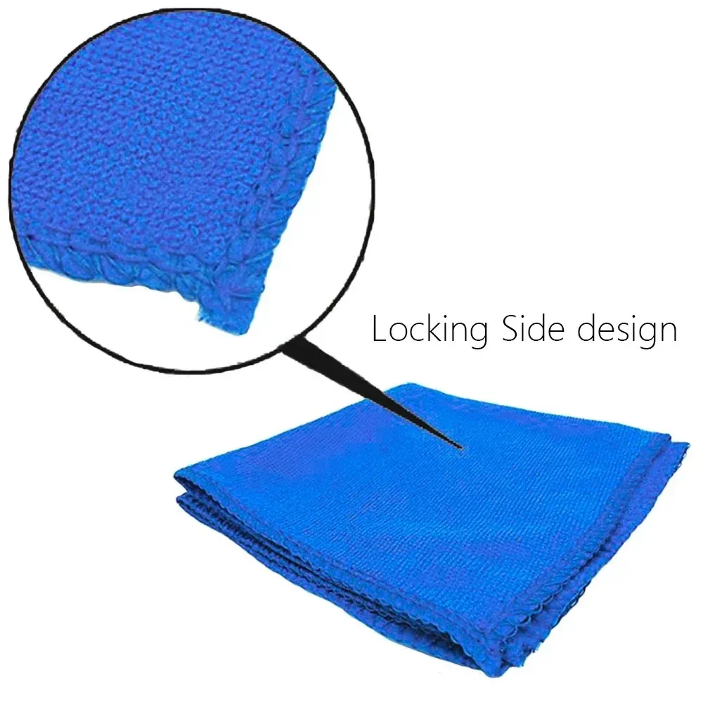Serviette de nettoyage en microfibre 30 x 60 cm - Chiffon absorbant, sans peluches ni rayures, pour le lavage de voiture et l'entretien domestique 2