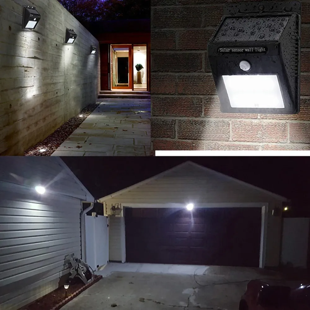 Applique solaire installée sur un mur extérieur