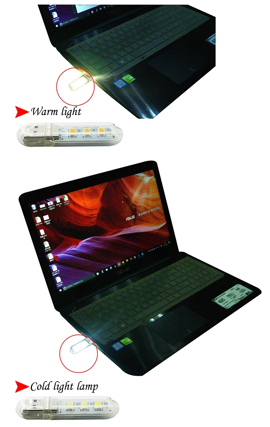 Lampe LED en situation d'utilisation