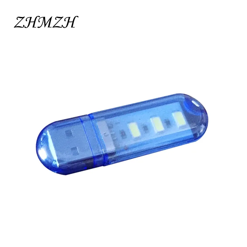 Lampe LED portable USB 3 LED 1,5 W, lampe de lecture, veilleuse USB, mini lampe de livre, alimentation par batterie externe DC 5 V, 12 couleurs 10