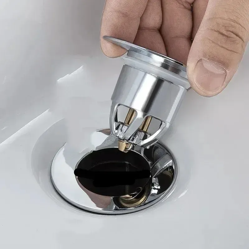 Bonde de lavabo universelle en cuivre à bouchon pop-up 3