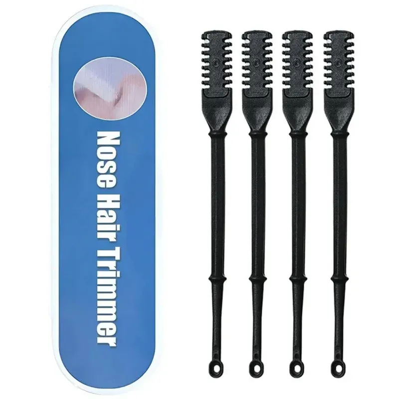 Ensemble de tondeuse manuelle à double tête pour poils de nez, pour hommes et femmes 5