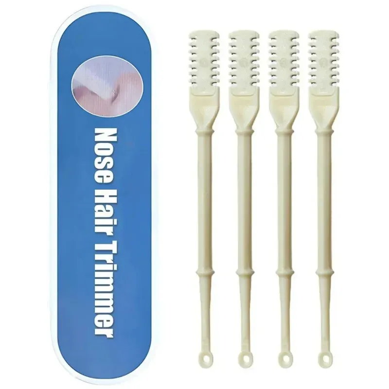 Ensemble de tondeuse manuelle à double tête pour poils de nez, pour hommes et femmes 7