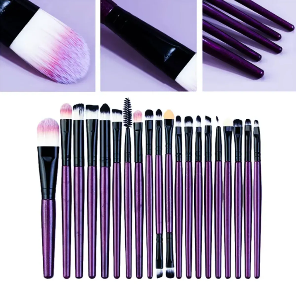 Manches ergonomiques des pinceaux de maquillage