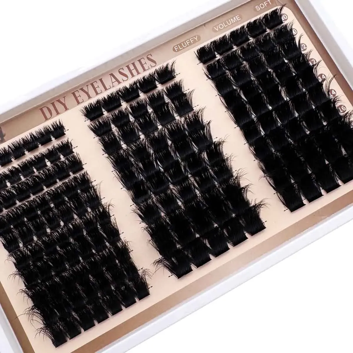 Cils en bouquets DIY courbure D-Curly 60D/80D/100D/120D/160D/200D/300D pour application à domicile 3