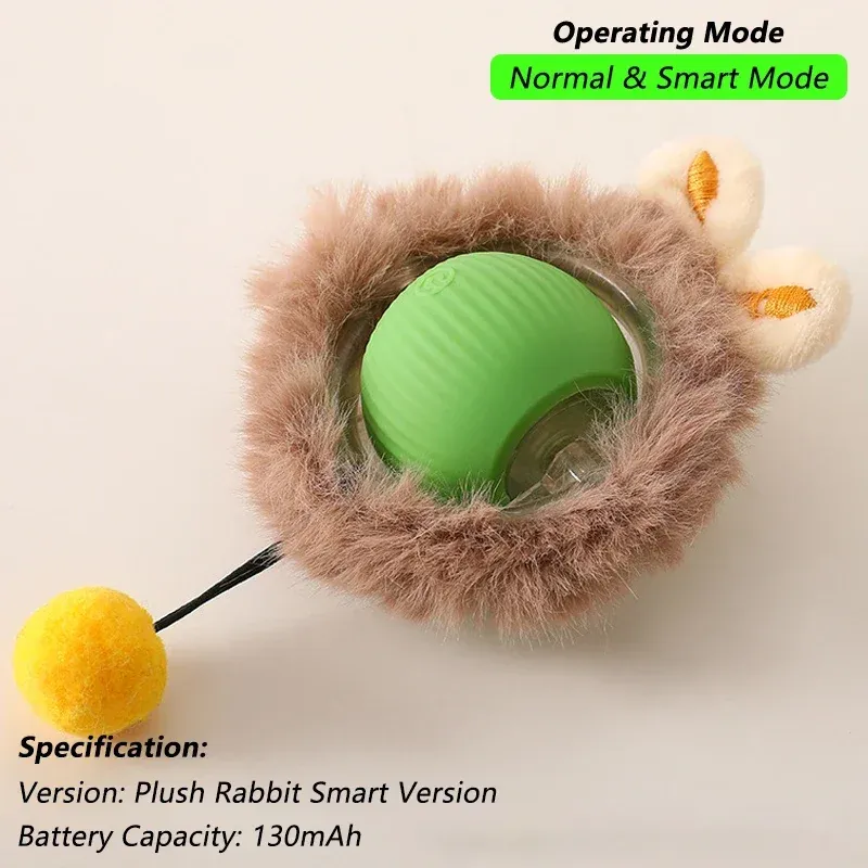 Jouet interactif pour chat iLMH, balle roulante automatique rechargeable avec fausse queue, jouet électrique intelligent imitant une souris (lot de 1 ou 2) 15