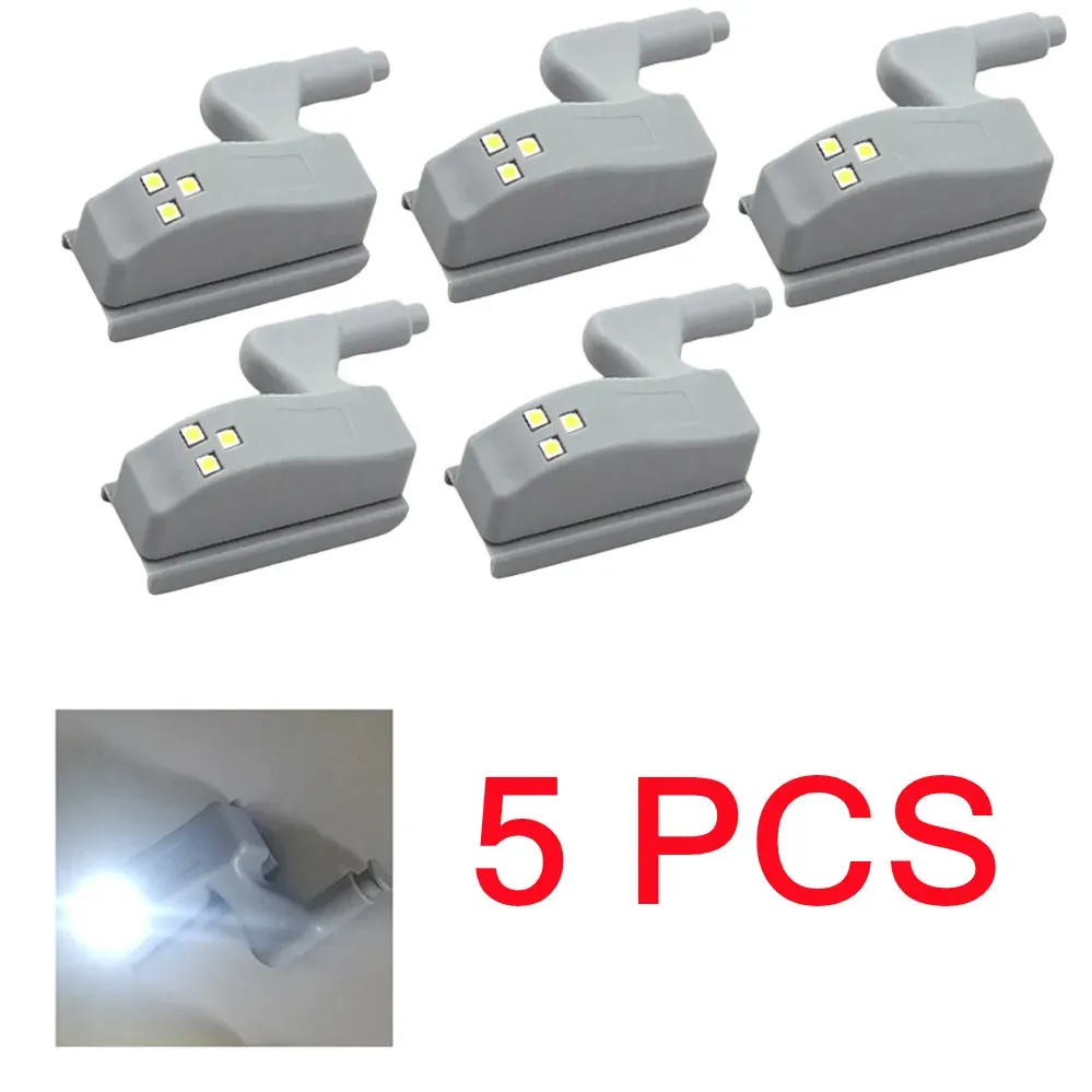 Lot de 5 lampes LED à capteur pour charnières de meubles, éclairage intérieur pour cuisine, chambre, salon et armoire 8