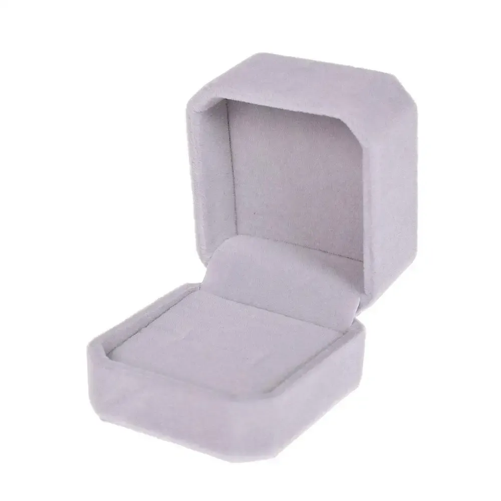 Boîte à bijoux vintage à double fente pour demande en mariage, écrin à bague de fiançailles, organisateur de cadeaux, rangement, étui d'emballage en simili-cuir 19