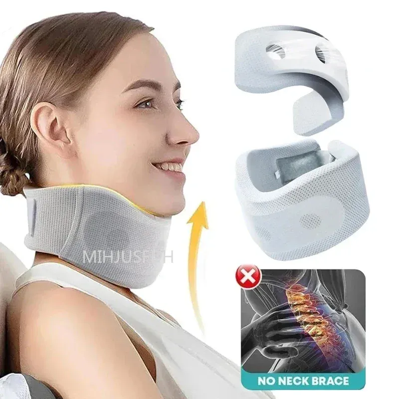 Oreiller cervical de soutien du cou réglable, en mousse durable et housse douce