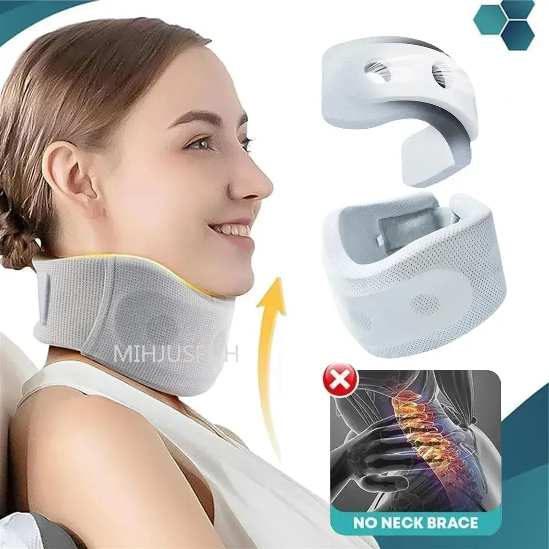 Oreiller cervical, finition et détails
