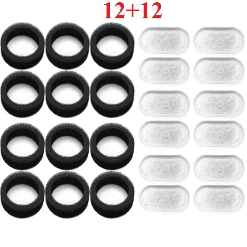 Filtres en éponge de charbon actif pour fontaine à eau pour chat, lot de 6, 8, 12 ou 15 pièces, compatible distributeur d'eau en acier inoxydable 10