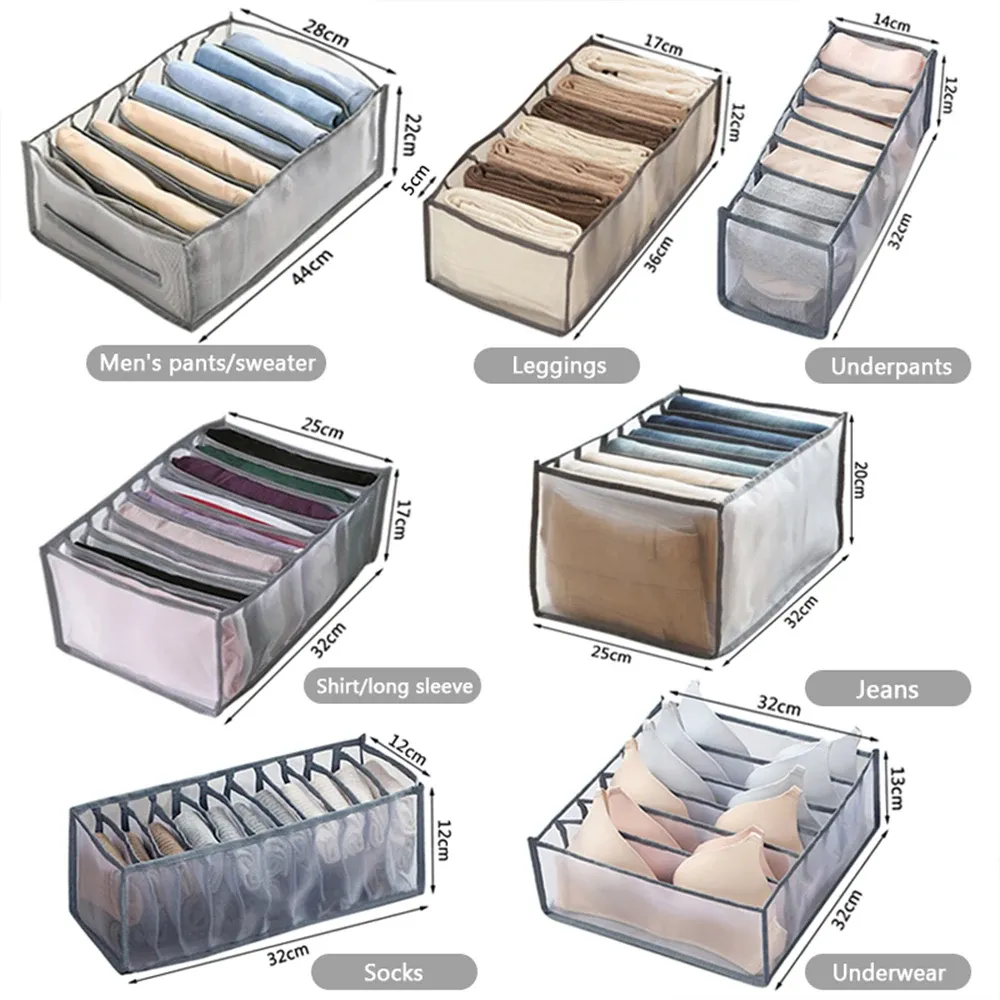 Organisateur de tiroir pour sous-vêtements, boîte de rangement pliable, organisateurs de placard, diviseur de tiroir, boîtes de rangement pour sous-vêtements, chaussettes, soutien-gorge 6