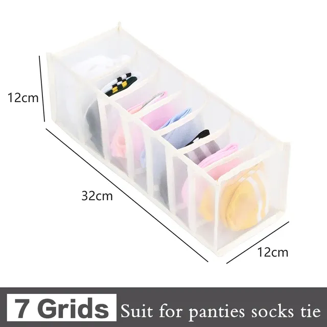 Organisateur de tiroir pour sous-vêtements, boîte de rangement pliable, organisateurs de placard, diviseur de tiroir, boîtes de rangement pour sous-vêtements, chaussettes, soutien-gorge 19