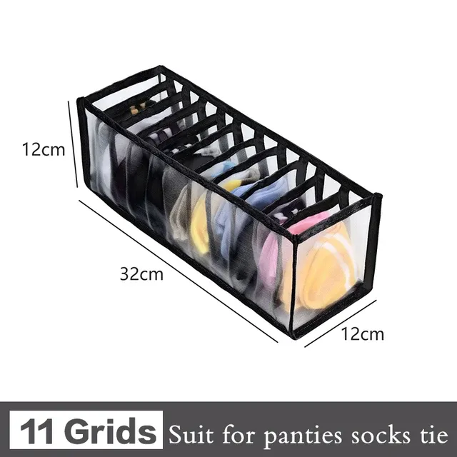 Organisateur de tiroir pour sous-vêtements, boîte de rangement pliable, organisateurs de placard, diviseur de tiroir, boîtes de rangement pour sous-vêtements, chaussettes, soutien-gorge 14