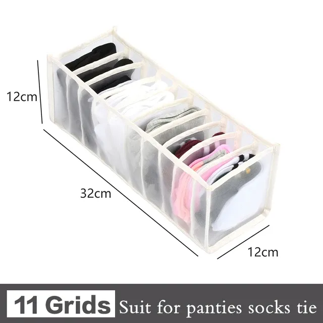 Organisateur de tiroir pour sous-vêtements, boîte de rangement pliable, organisateurs de placard, diviseur de tiroir, boîtes de rangement pour sous-vêtements, chaussettes, soutien-gorge 13