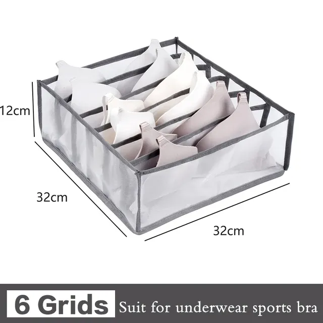 Organisateur de tiroir pour sous-vêtements, boîte de rangement pliable, organisateurs de placard, diviseur de tiroir, boîtes de rangement pour sous-vêtements, chaussettes, soutien-gorge 12