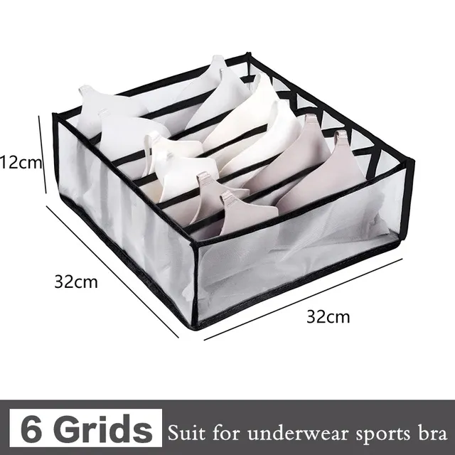 Organisateur de tiroir pour sous-vêtements, boîte de rangement pliable, organisateurs de placard, diviseur de tiroir, boîtes de rangement pour sous-vêtements, chaussettes, soutien-gorge 11