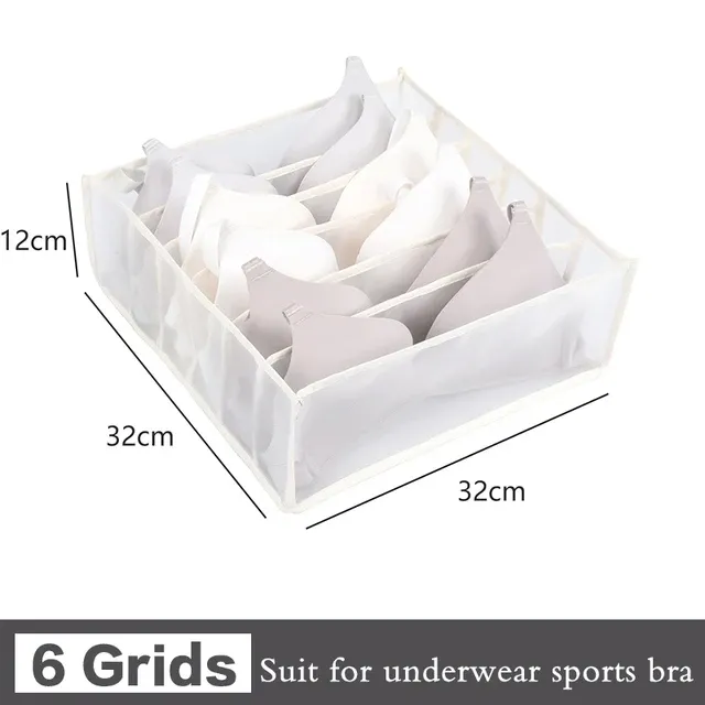 Organisateur de tiroir pour sous-vêtements, boîte de rangement pliable, organisateurs de placard, diviseur de tiroir, boîtes de rangement pour sous-vêtements, chaussettes, soutien-gorge 17