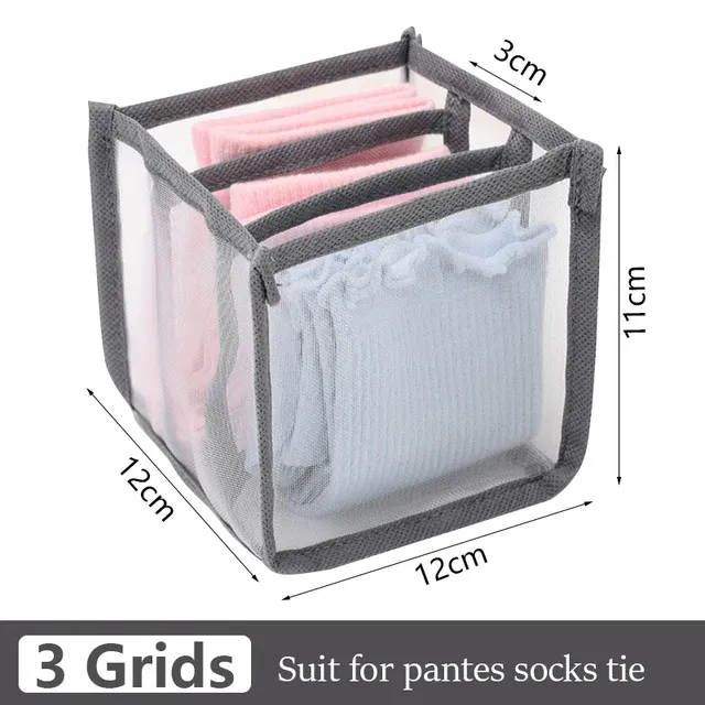 Organisateur de tiroir pour sous-vêtements, boîte de rangement pliable, organisateurs de placard, diviseur de tiroir, boîtes de rangement pour sous-vêtements, chaussettes, soutien-gorge 7