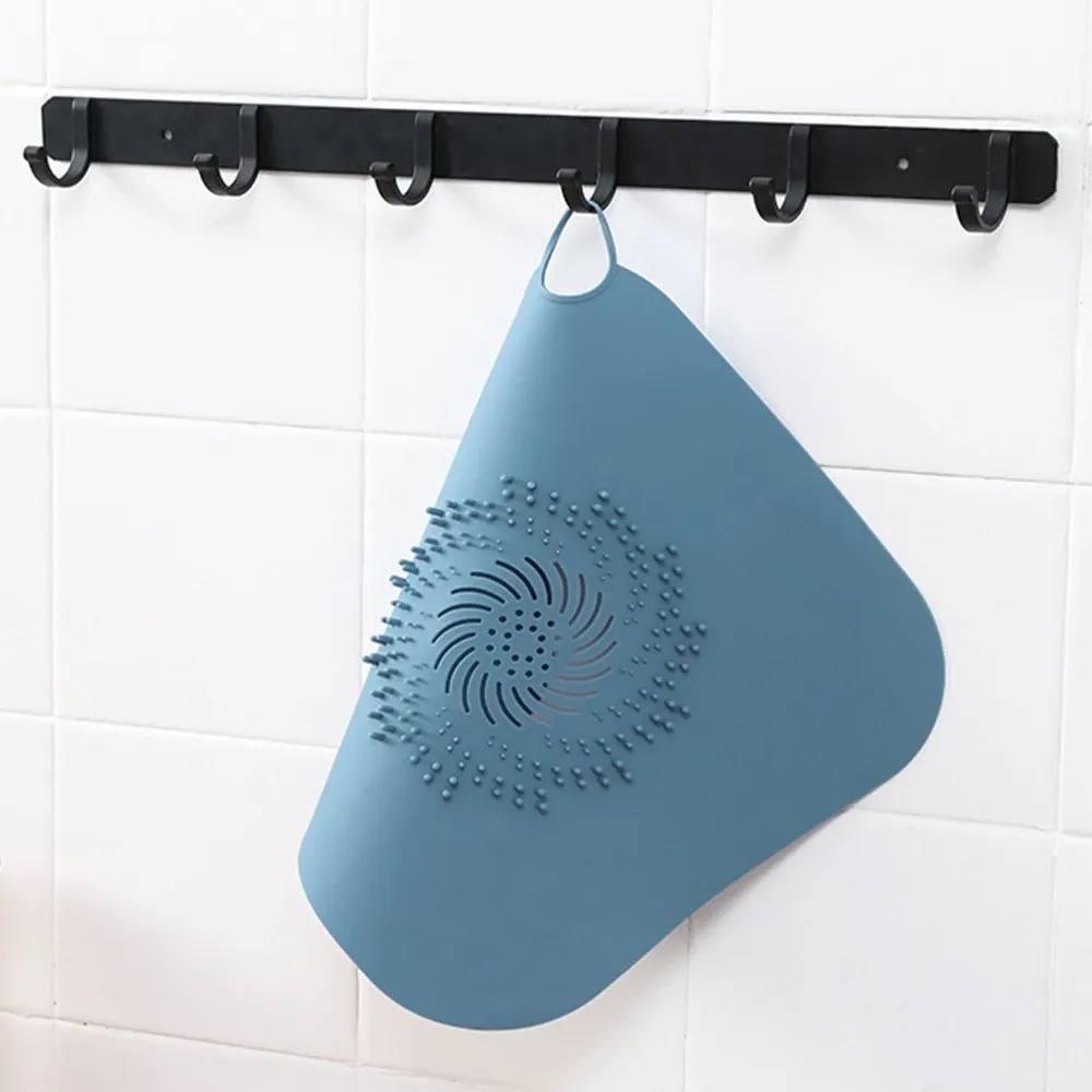 Filtre de vidange de sol en silicone, 28 x 28 cm, avec capture-cheveux pour douche et baignoire 3
