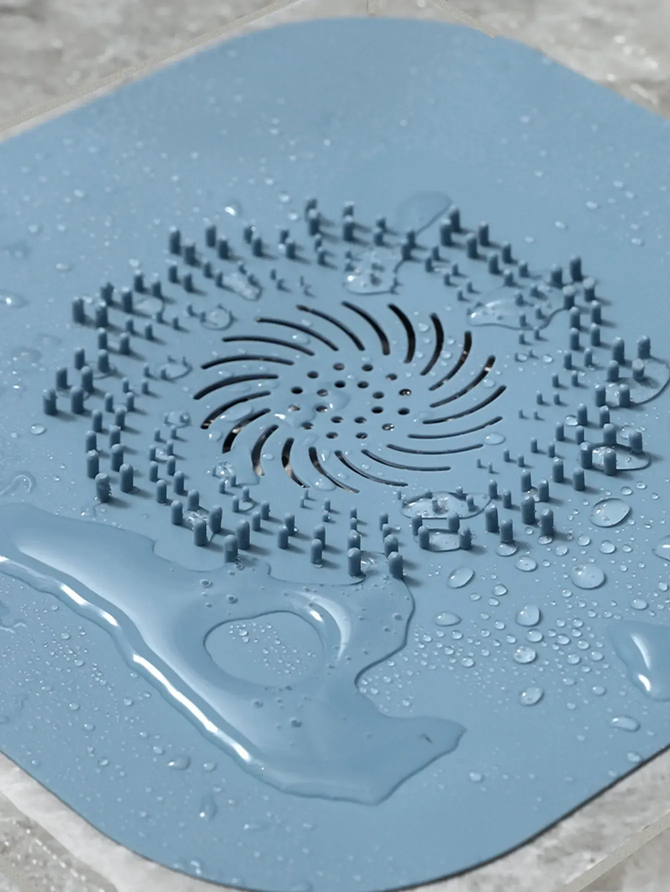 Filtre de vidange de sol en silicone, ambiance salle de bains
