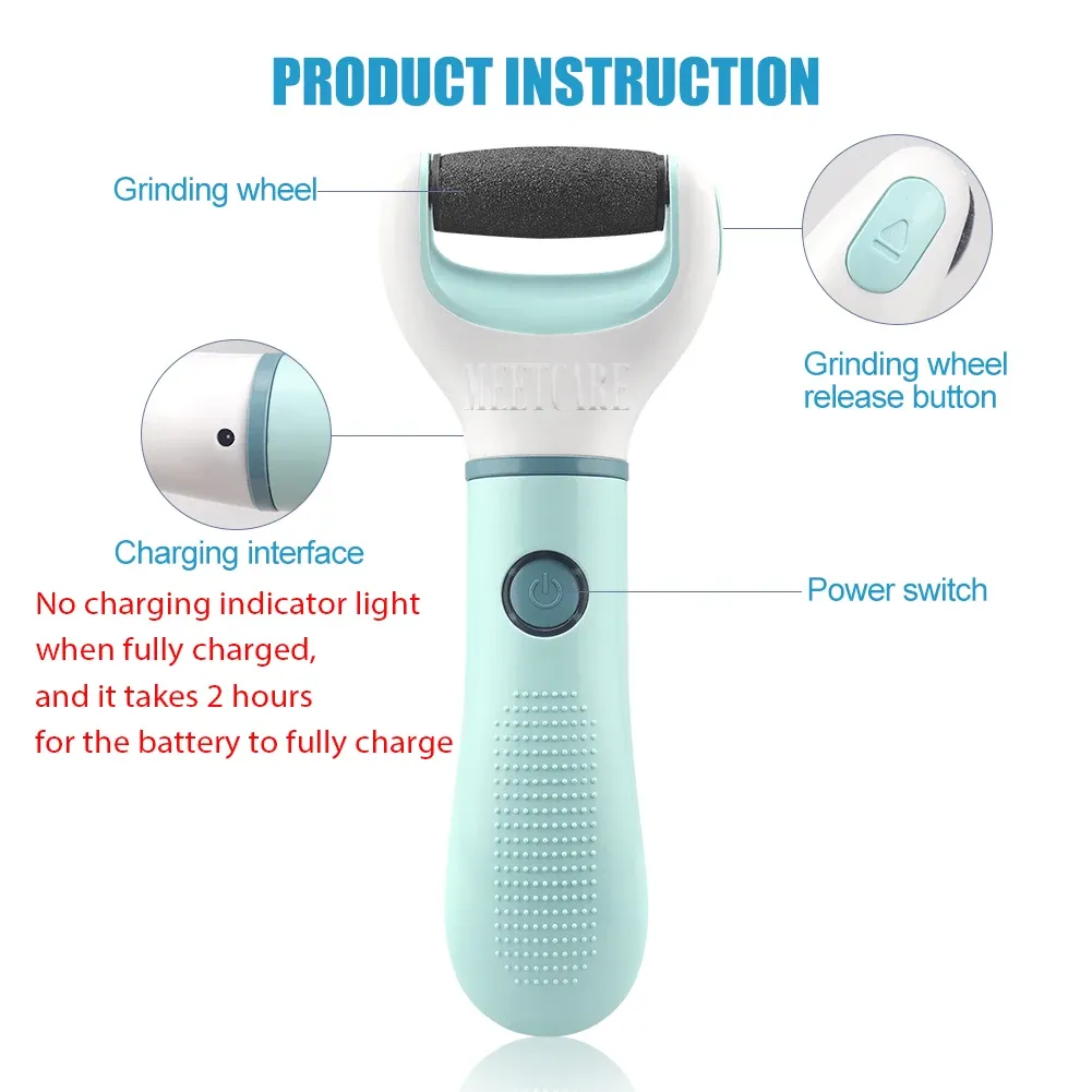 Râpe électrique rechargeable pour les pieds, élimine les peaux mortes et les callosités, utilisable à sec ou à l'humide 4