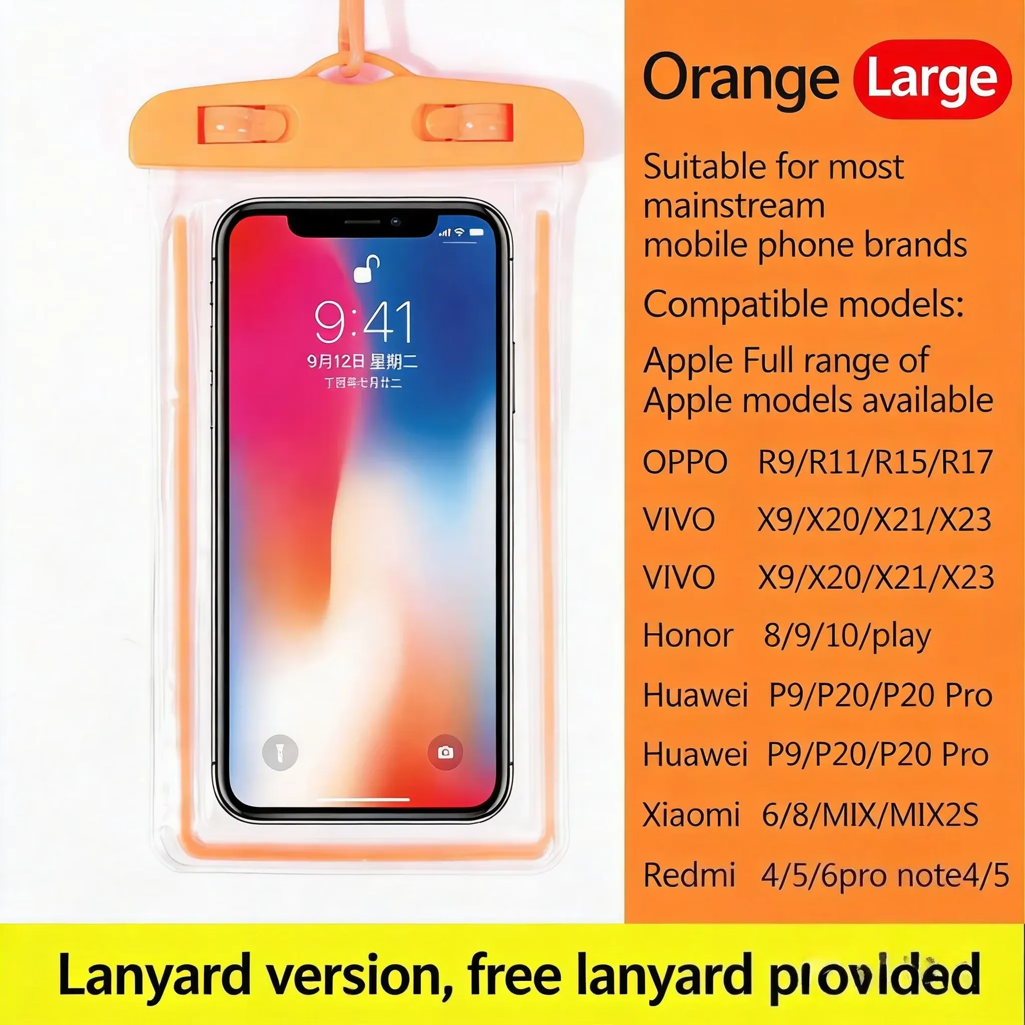 Étui étanche pour téléphone, pochette étanche pour la natation, protection universelle pour téléphone sous l'eau, housse pour iPhone 11, 12, 13, 14, 15, 16 Pro 7