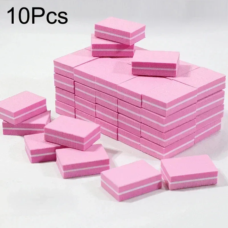 Lot de 10, 50 ou 100 limes à ongles miniatures professionnelles, grain 100/180, pour manucure, ponçage et polissage 13
