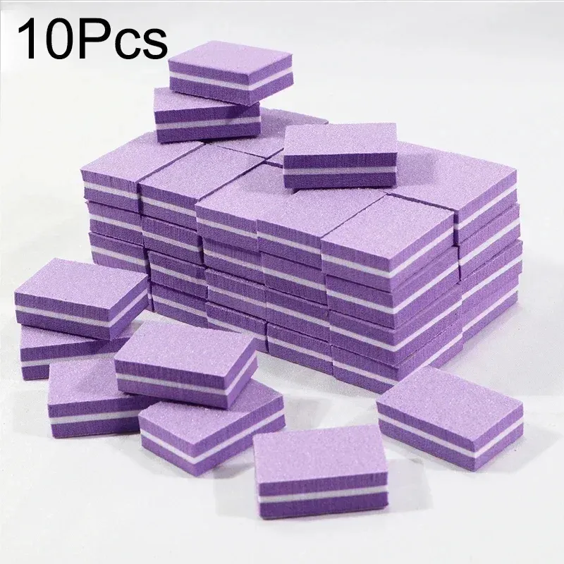 Lot de 10, 50 ou 100 limes à ongles miniatures professionnelles, grain 100/180, pour manucure, ponçage et polissage 8