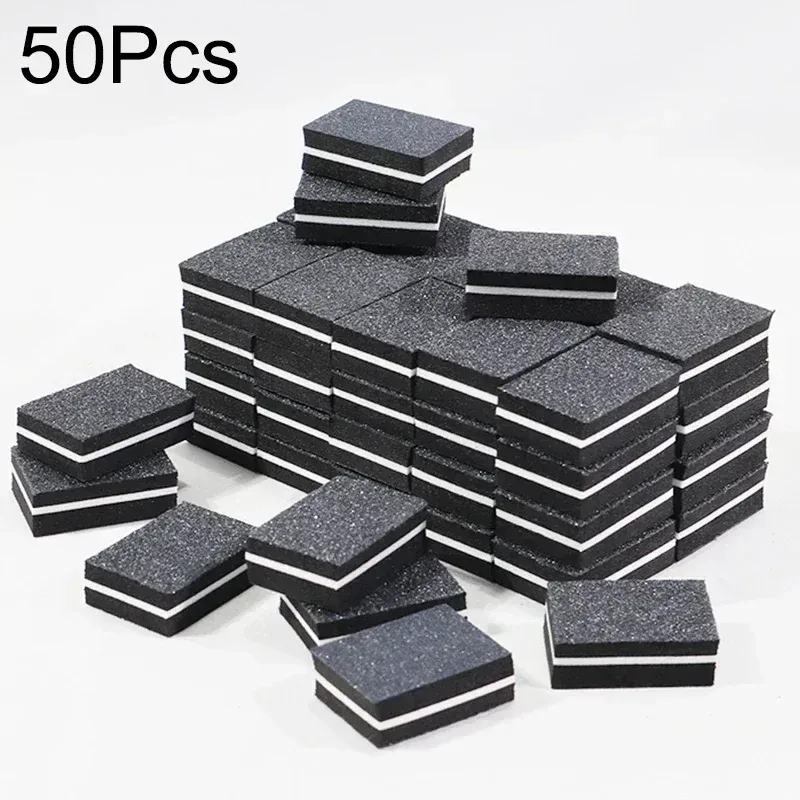 Lot de 10, 50 ou 100 limes à ongles miniatures professionnelles, grain 100/180, pour manucure, ponçage et polissage 15