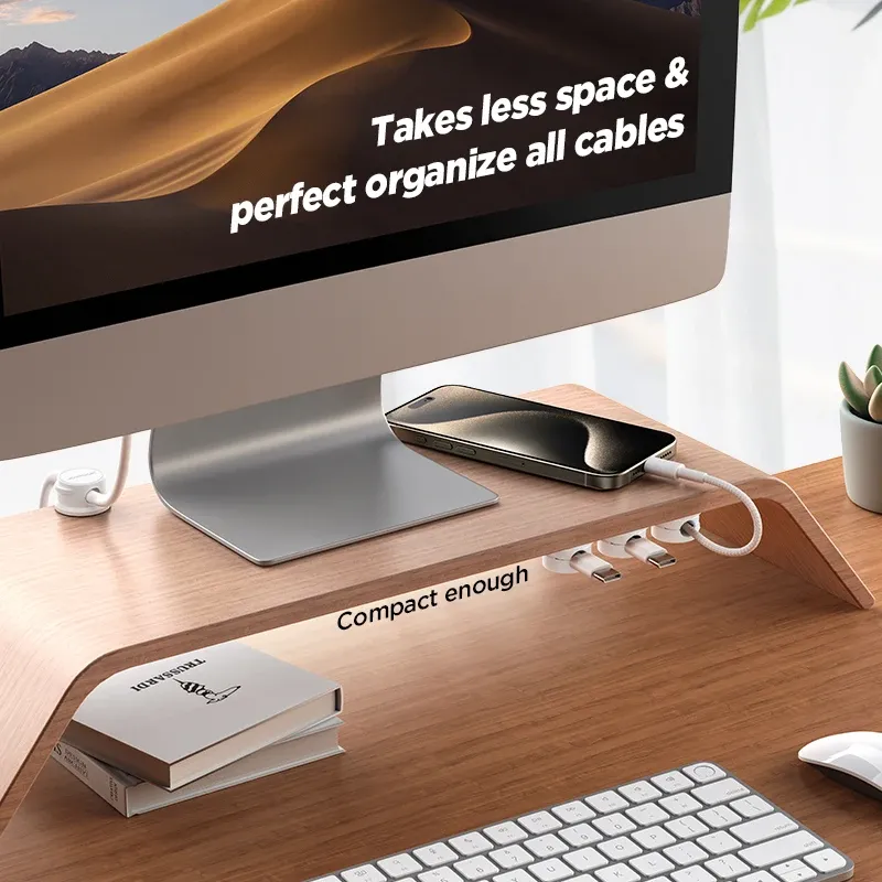 Joyroom 9 pièces – Organisateur de câbles magnétique, clips adhésifs pour fils, support de câbles sous le bureau, cache-câbles – Grande réduction 5