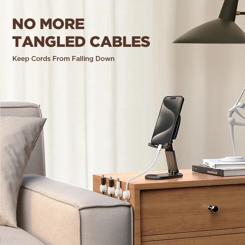 Joyroom 9 pièces – Organisateur de câbles magnétique, clips adhésifs pour fils, support de câbles sous le bureau, cache-câbles – Grande réduction 6