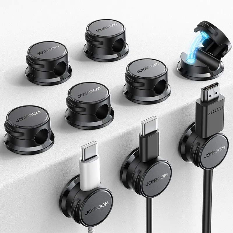 Joyroom 9 pièces – Organisateur de câbles magnétique, clips adhésifs pour fils, support de câbles sous le bureau, cache-câbles – Grande réduction 8