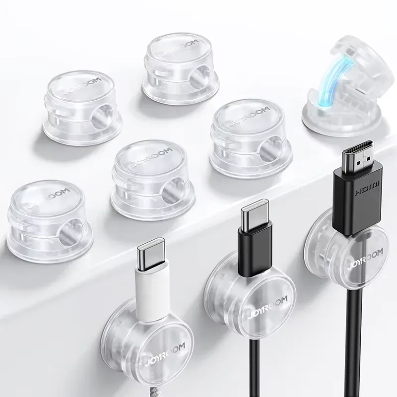 Joyroom 9 pièces – Organisateur de câbles magnétique, clips adhésifs pour fils, support de câbles sous le bureau, cache-câbles – Grande réduction 7