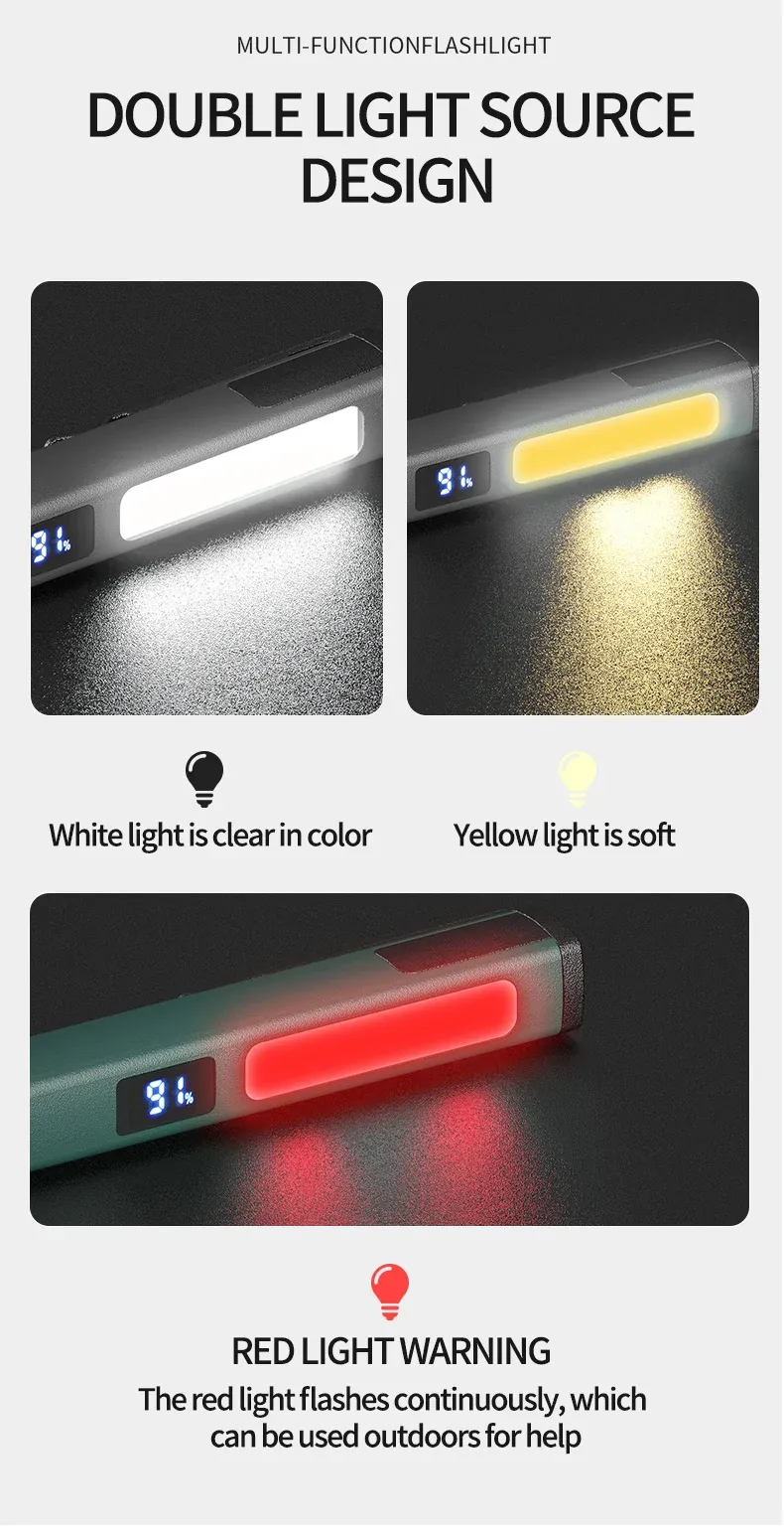 Lampe stylo sur un plan de travail