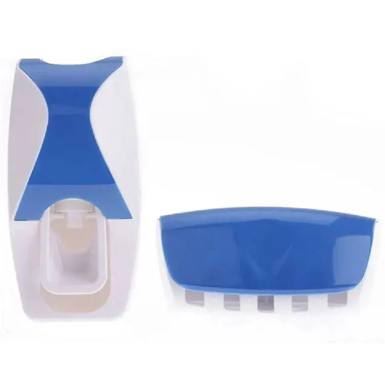 Ensemble porte-brosse à dents et distributeur de dentifrice mural avec tasse automatiques 9