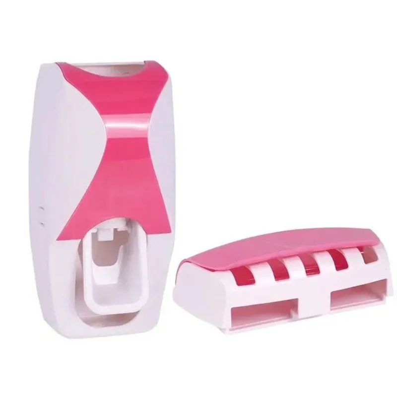Ensemble porte-brosse à dents et distributeur de dentifrice mural avec tasse automatiques 10