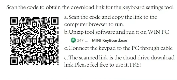 Téléchargement du logiciel de configuration du mini clavier