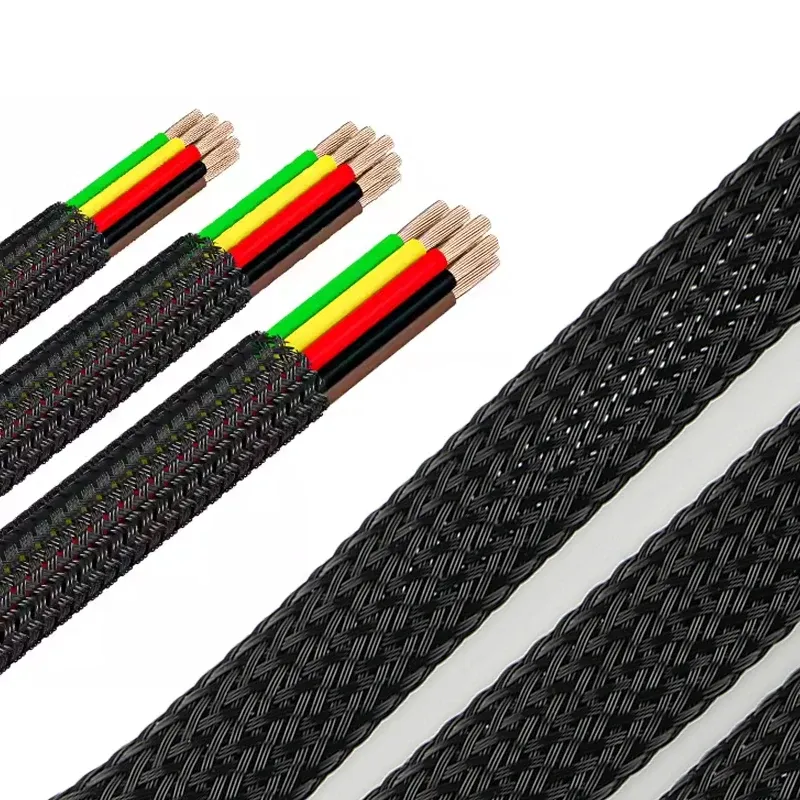 Gaine tressée extensible pour câbles